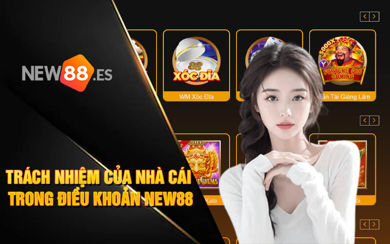 Trách nhiệm của nhà cái trong điều khoản new88